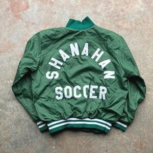 Vintage Green Shanahan Soccer Windbreaker Jacket Embroidered RENNOC Size 40-42